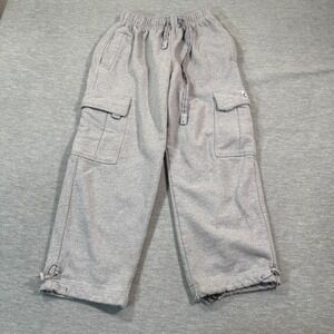 Pro Club Heavyweight Gray Cargo Sweatpants Mens Small Elastic Waist Pump Cover